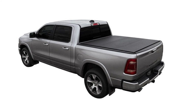 Access LOMAX Tri-Fold Cover Black Urethane 19+ Dodge Ram - 5ft 7in Bed (Except Classic w/o RamBox) - Bull Strap