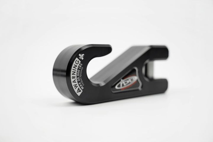 Addictive Desert Designs 1-5/16in Winch Fairlead Plate w/ Recessed Round End Hook - Black - Bull Strap