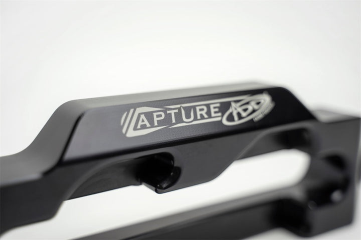 Addictive Desert Designs 1-5/16in Winch Fairlead Plate w/ Recessed Round End Hook - Black - Bull Strap