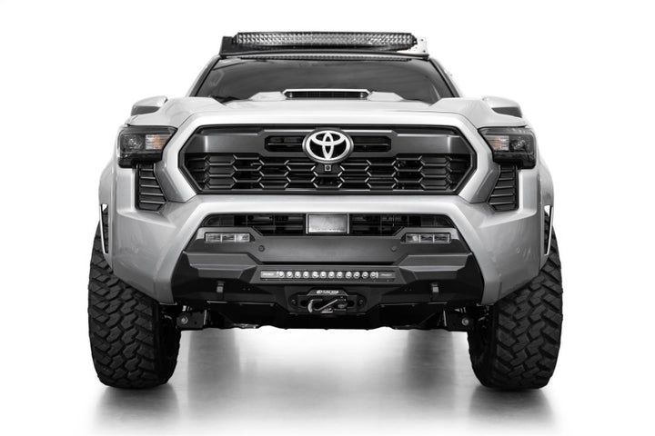 Addictive Desert Designs 2024 Toyota Tacoma Stealth Center Mount Winch Front Bumper - Bull Strap