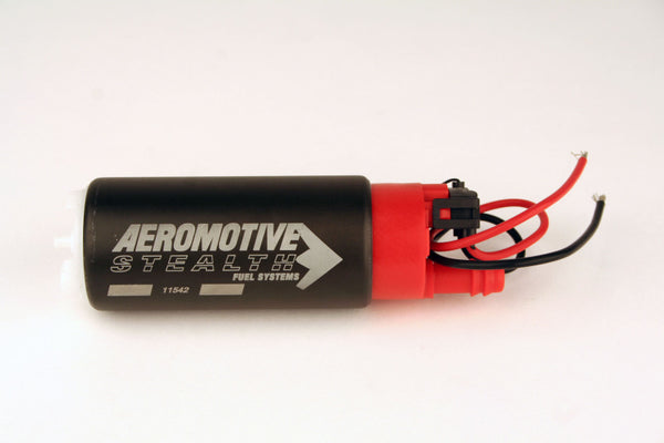 Aeromotive 340 Series Stealth In-Tank E85 Fuel Pump - Offset Inlet - Inlet Inline w/Outlet - Bull Strap