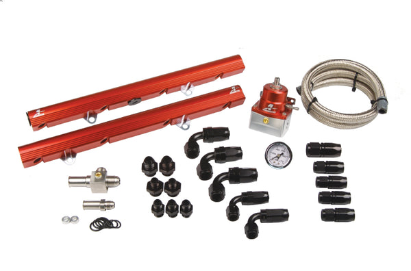 Aeromotive 5.0 Liter Ford Street Billet Fuel Rail System (Ford 5.0 86-98) 5/8in I.D. - Bull Strap