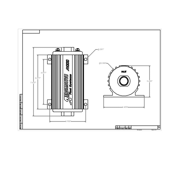 Aeromotive A1000 Fuel Pump - EFI or Carbureted Applications - Bull Strap