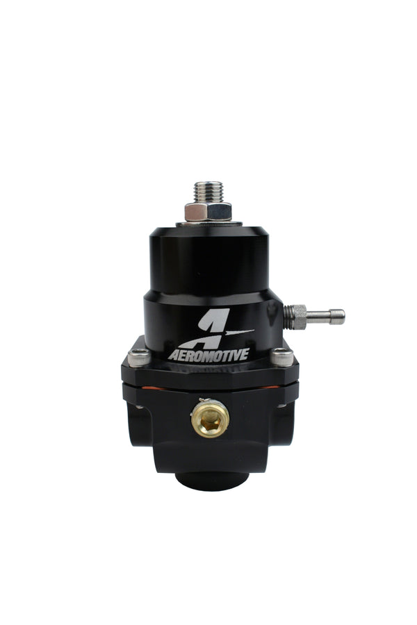 Aeromotive Adjustable Regulator - 3-15PSI - .313 Valve - (2) -08 Inlets/ -08 Return - Bull Strap