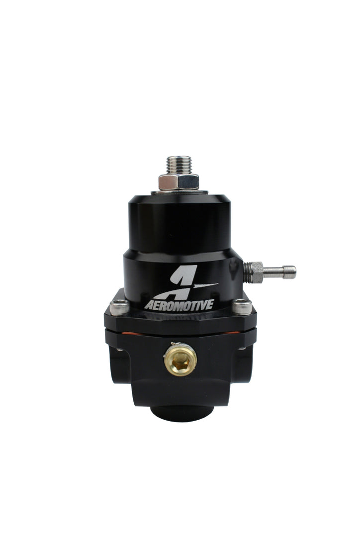 Aeromotive Adjustable Regulator - 3-15PSI - .313 Valve - (2) -08 Inlets/ -08 Return - Bull Strap