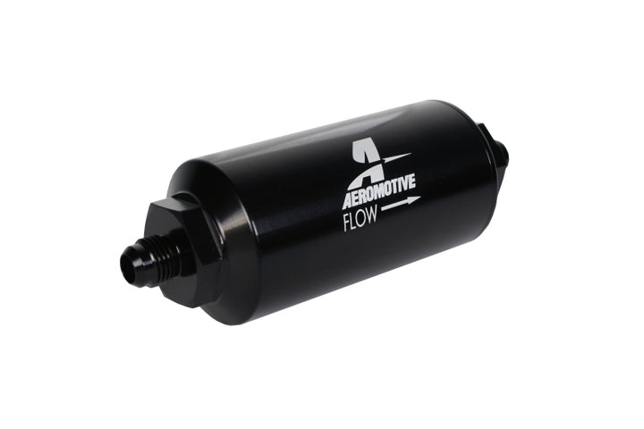 Aeromotive In-Line Filter - (AN-06 Male) 100 Micron Stainless Steel Element - Bull Strap
