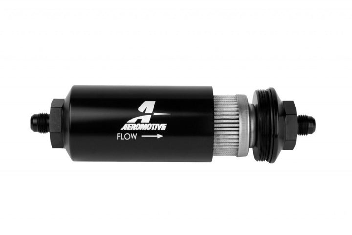 Aeromotive In-Line Filter - (AN-06 Male) 100 Micron Stainless Steel Element - Bull Strap