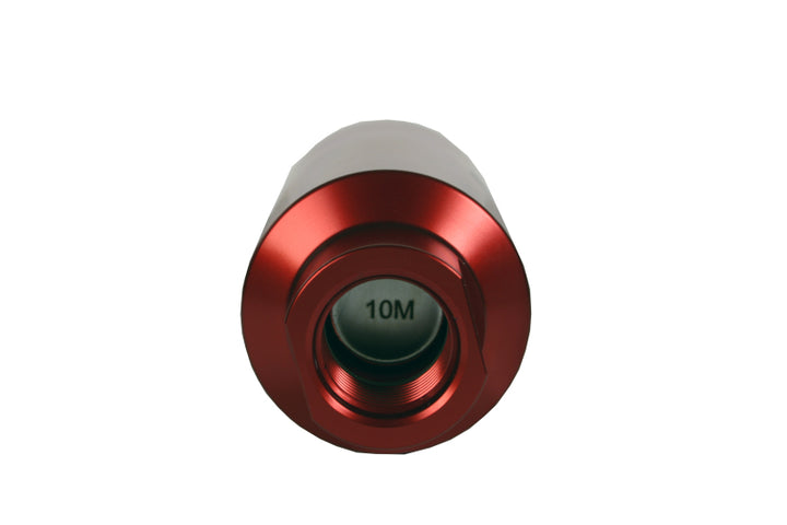 Aeromotive In-Line Filter - (AN-10) 10 Micron Microglass Element Red Anodize Finish - Bull Strap
