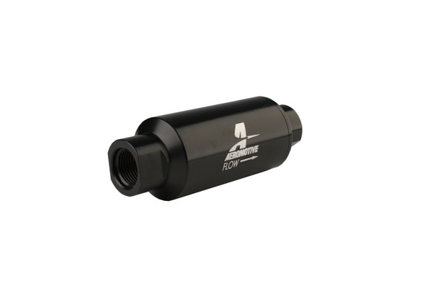Aeromotive In-Line Filter - AN-10 - Black - 10 Micron - Bull Strap