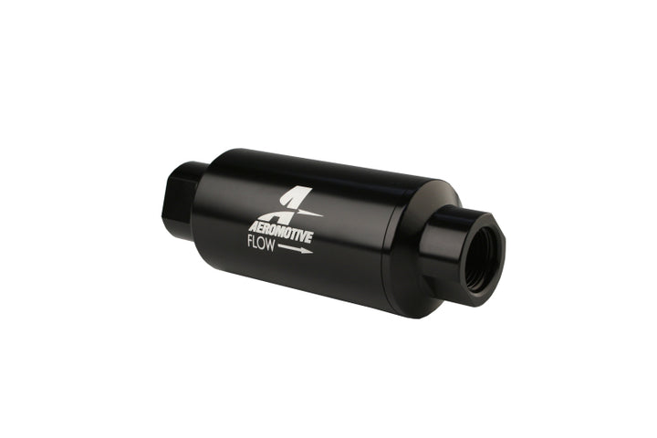 Aeromotive In-Line Filter - AN-10 - Black - 10 Micron - Bull Strap