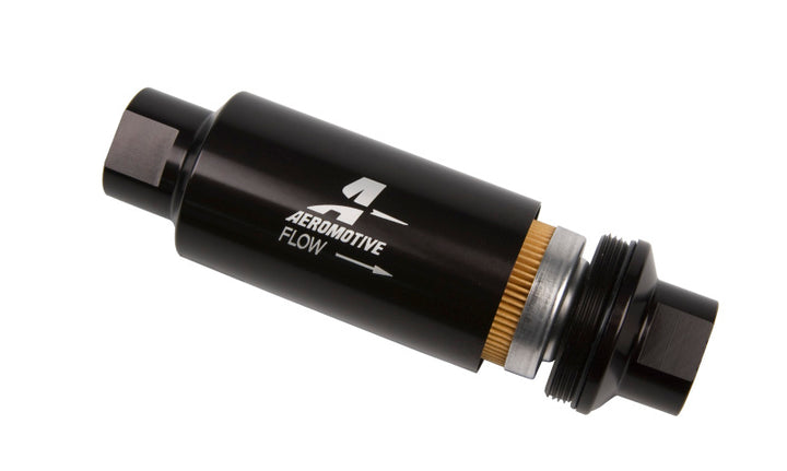Aeromotive In-Line Filter - AN-10 - Black - 10 Micron - Bull Strap