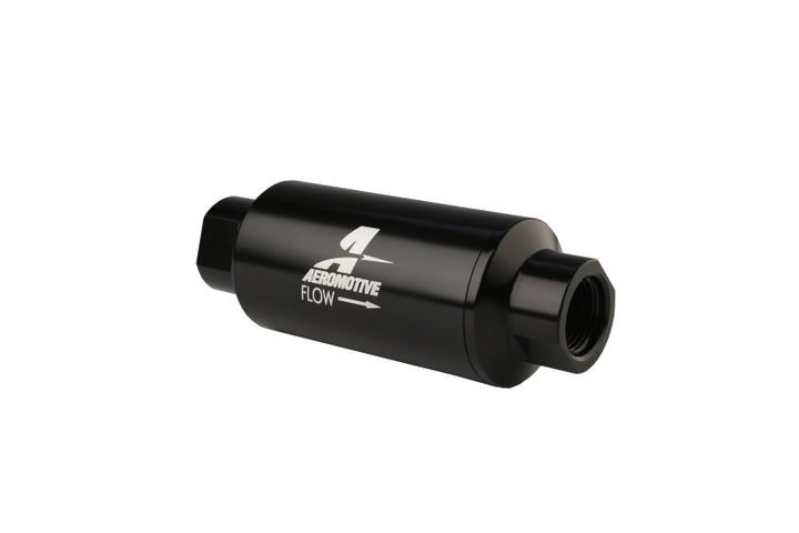 Aeromotive In-Line Filter - AN-10 - Black - 10 Micron - Bull Strap