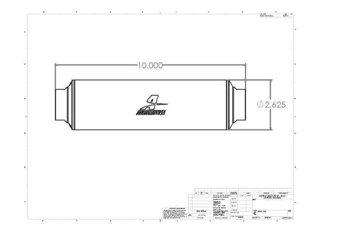 Aeromotive In-Line Filter - AN-16 10 Micron Microglass Element Extreme Flow - Bull Strap