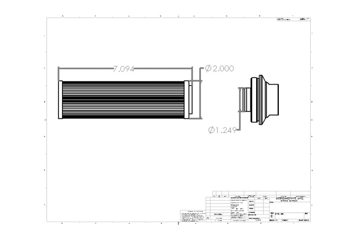 Aeromotive In-Line Filter - AN-16 10 Micron Microglass Element Extreme Flow - Bull Strap