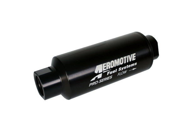 Aeromotive Pro-Series In-Line Fuel Filter - AN-12 - 100 Micron SS Element - Bull Strap