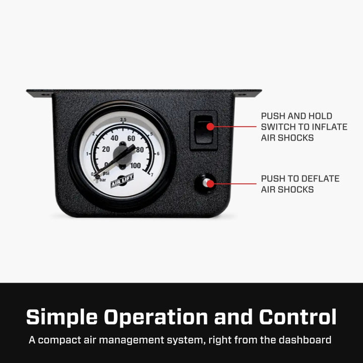 Air Lift Load Controller Ii - Single Gauge w/ Lps 5 PSI Min. - Bull Strap
