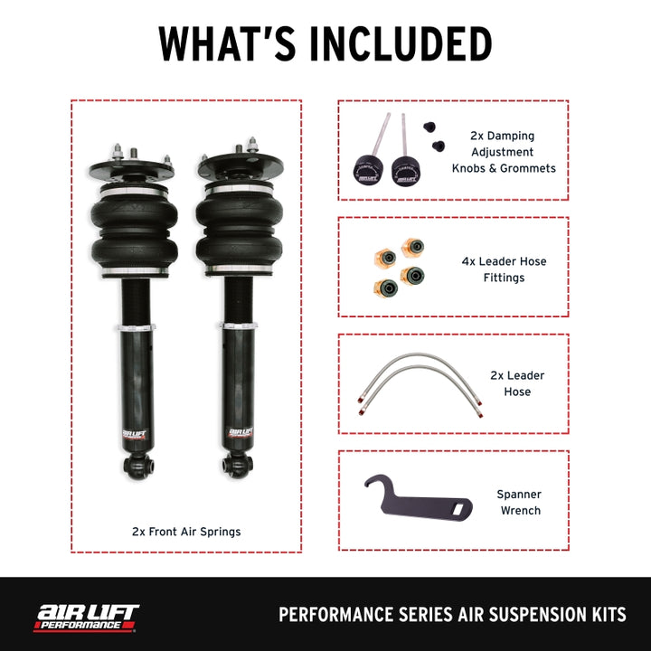 Air Lift Performance 89-00 Lexus LS400 Front Air Suspension Kit - Bull Strap