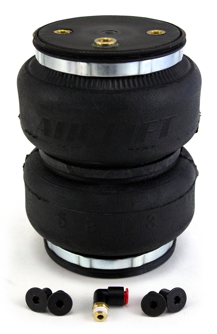 Air Lift Replacement Air Spring - Loadlifter 5000 Ultimate Bellows Type w/ internal Jounce Bumper - Bull Strap