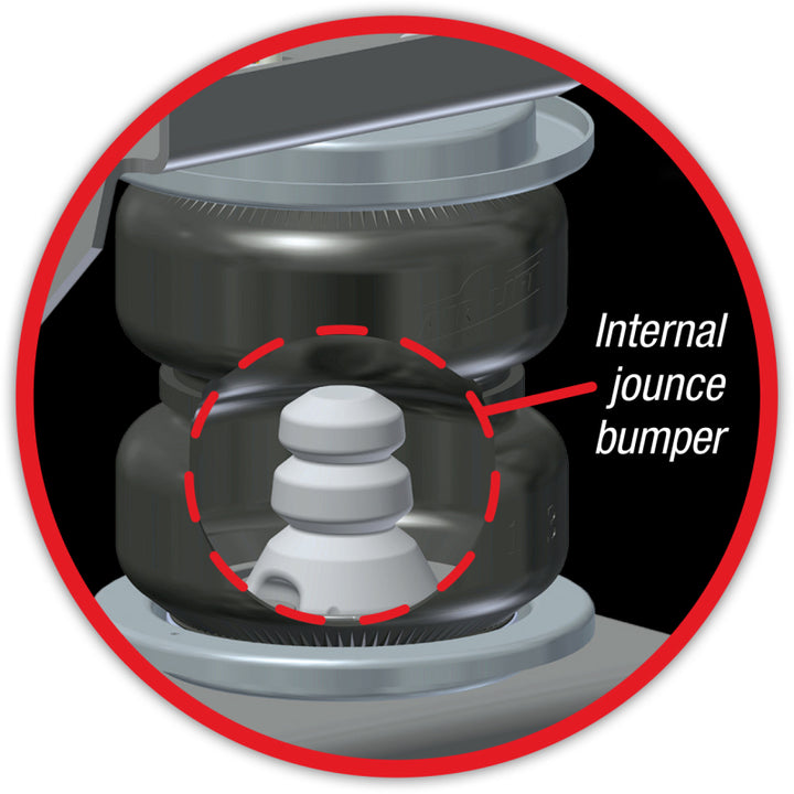 Air Lift Replacement Air Spring - Loadlifter 5000 Ultimate Bellows Type w/ internal Jounce Bumper - Bull Strap