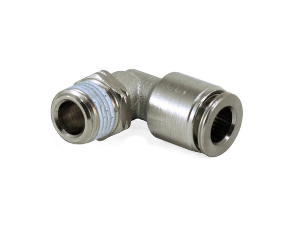 Air Lift Swivel Elbow Fitting - 1/8in MNPT x 1/4in PTC - Bull Strap