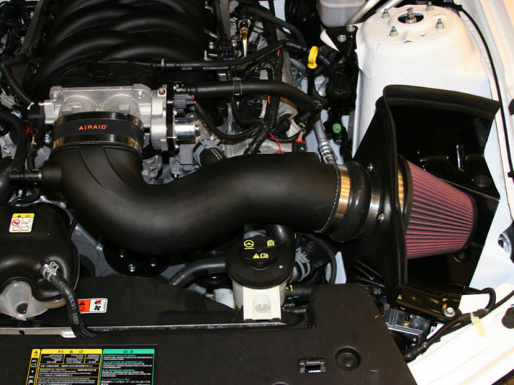 Airaid 05-09 Ford Mustang 4.6L Race Only (No MVT) MXP Intake System w/ Tube (Oiled / Red Media) - Bull Strap