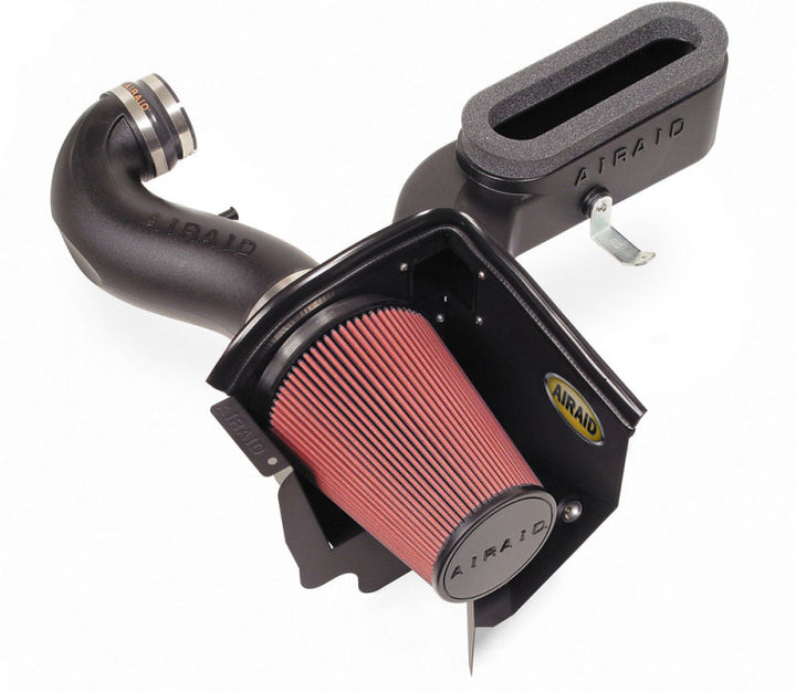 Airaid 06-10 Dodge Charger / 08 Magnum SRT8 6.1L Hemi CAD Intake System w/ Tube (Oiled / Red Media) - Bull Strap