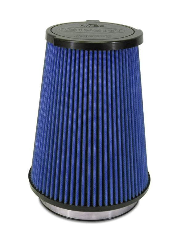 Airaid 10-14 Ford Mustang Shelby 5.4L Supercharged Direct Replacement Filter - Dry / Blue Media - Bull Strap