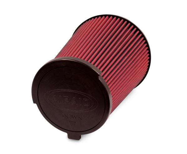 Airaid 10-14 Ford Mustang Shelby 5.4L Supercharged Direct Replacement Filter - Oiled / Red Media - Bull Strap