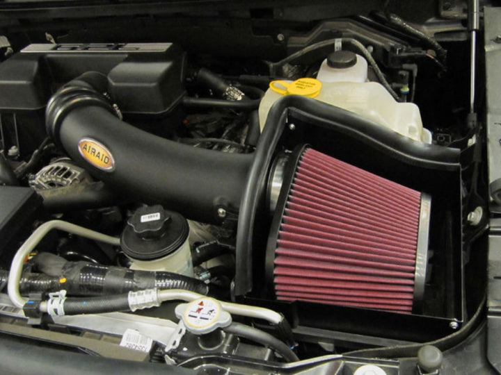 Airaid 10-14 Ford SVT Raptor / 11-13 F-150 6.2L CAD Intake System w/ Tube (Dry / Red Media) - Bull Strap