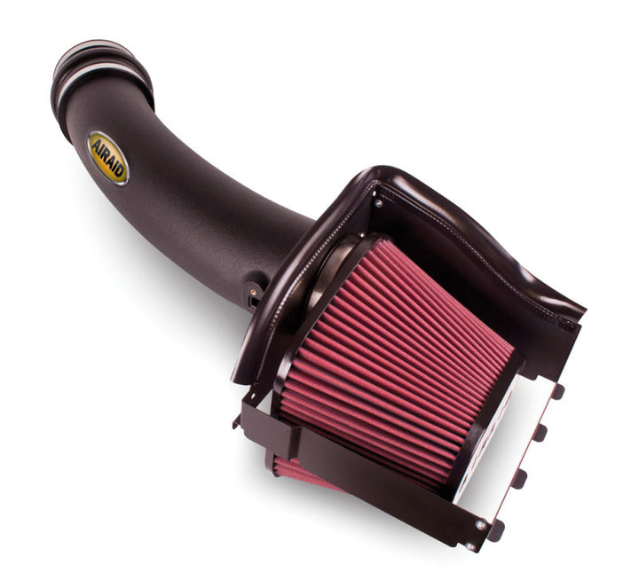Airaid 10-14 Ford SVT Raptor / 11-13 F-150 6.2L CAD Intake System w/ Tube (Dry / Red Media) - Bull Strap