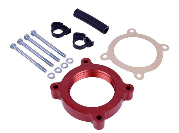Airaid 11-14 Ford Mustang 3.7L V6 / 11-14 Ford F-150 3.7L V6 PowerAid TB Spacer - Bull Strap
