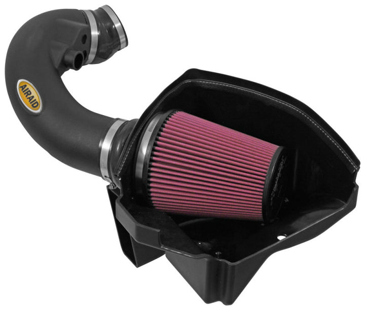 Airaid 12-13 Ford Mustang Boss 302 MXP Intake System w/ Tube (Oiled / Red Media) - Bull Strap