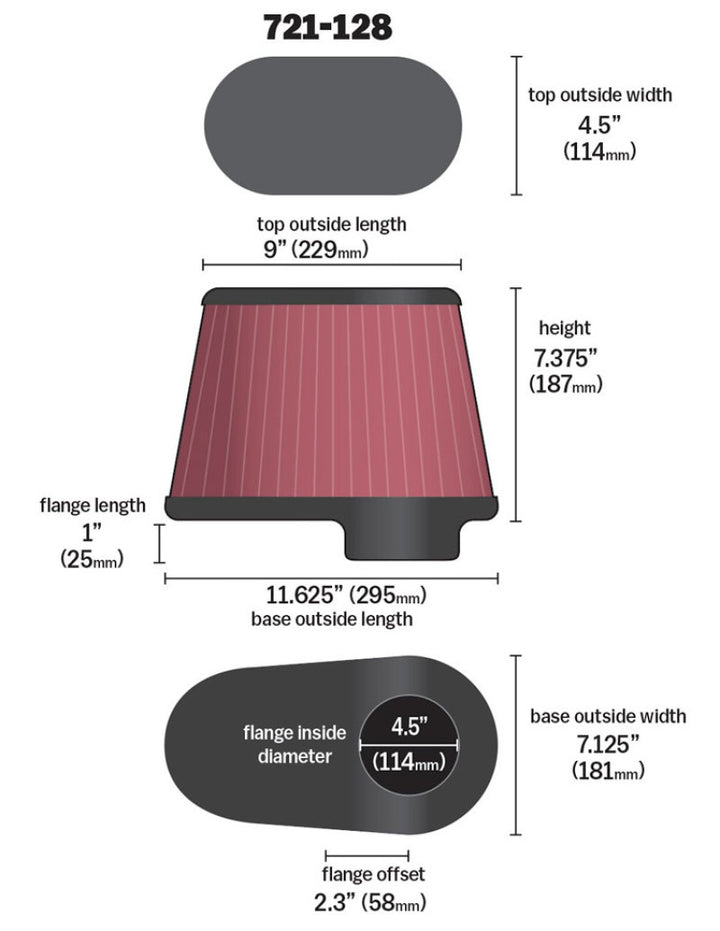 Airaid Dodge 5.9/6.7L DSL / Ford 6.0L DSL Kit Replacement Air Filter - Bull Strap