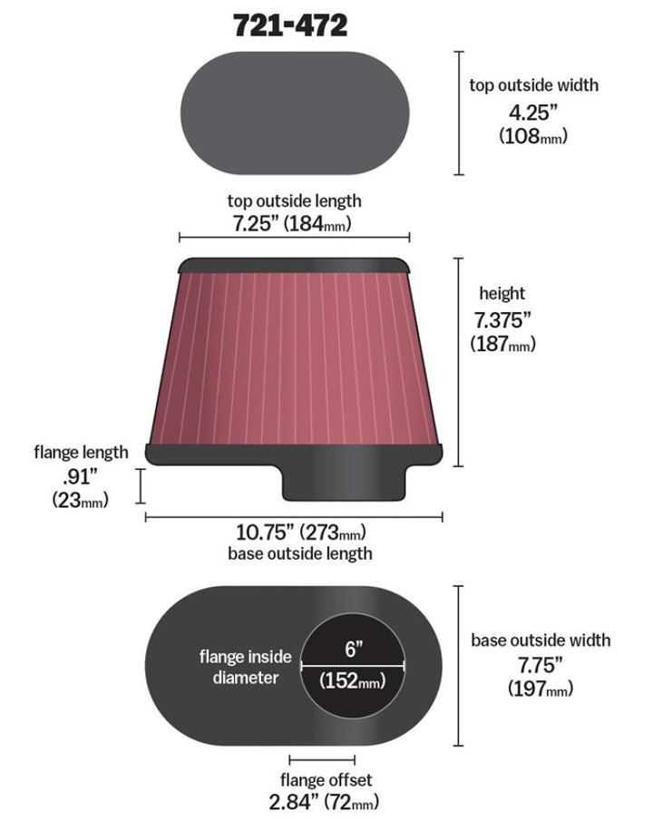 Airaid Kit Replacement Filter - Bull Strap
