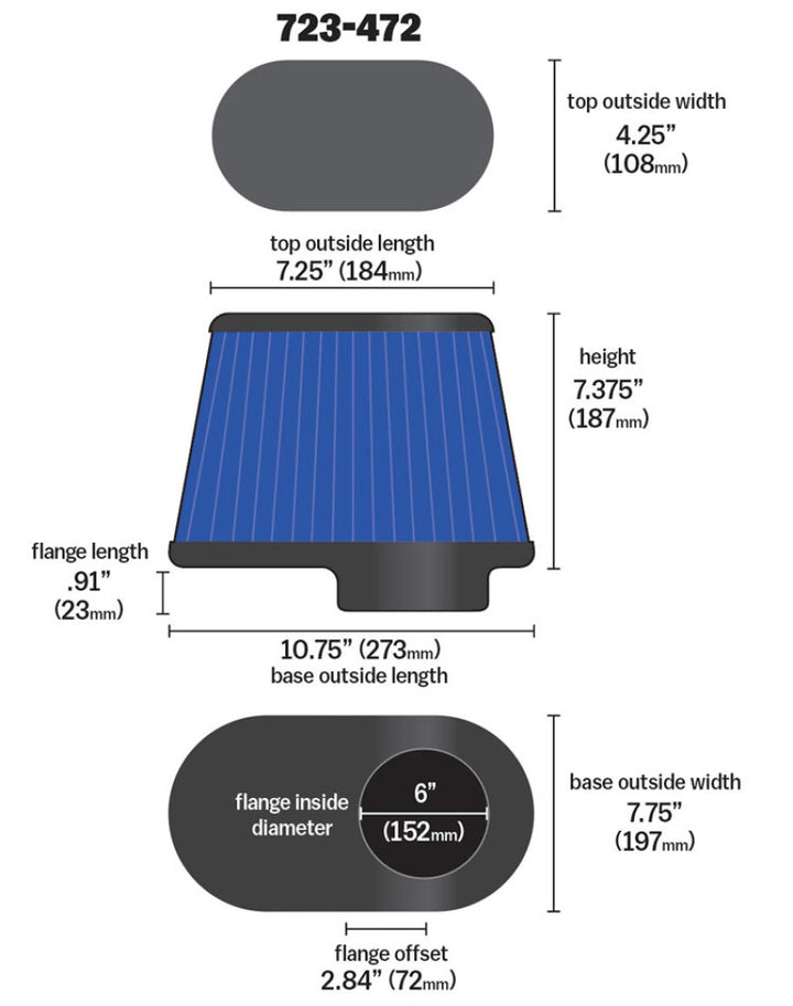 Airaid Kit Replacement Filter - Bull Strap