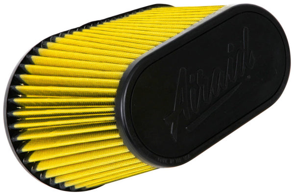 Airaid Universal Air Filter - Cone 4-1/2in FLG x 11-1/2x7in B x 9x4-1/2inTx 7-1/4in H - Synthaflow - Bull Strap