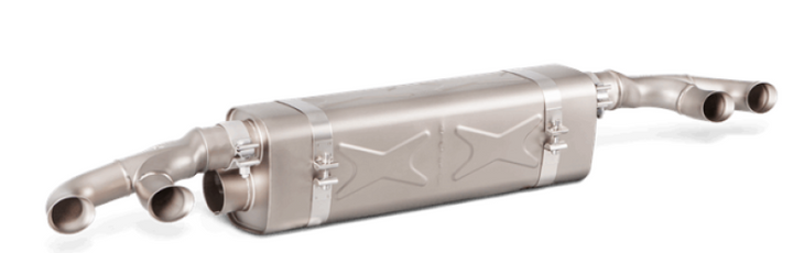 Akrapovic 16-17 Porsche 911 Turbo/Turbo S (991.2) Slip-On Line (Titanium) (Req. Tips/Diffuser) - Bull Strap