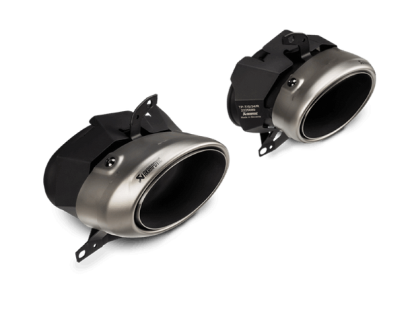 Akrapovic 20-21 Porsche 911 Turbo/Turbo S (992) Tail Pipe Set (Titanium) - Bull Strap