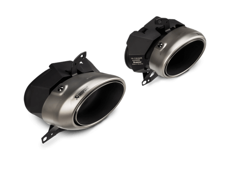 Akrapovic 20-21 Porsche 911 Turbo/Turbo S (992) Tail Pipe Set (Titanium) - Bull Strap