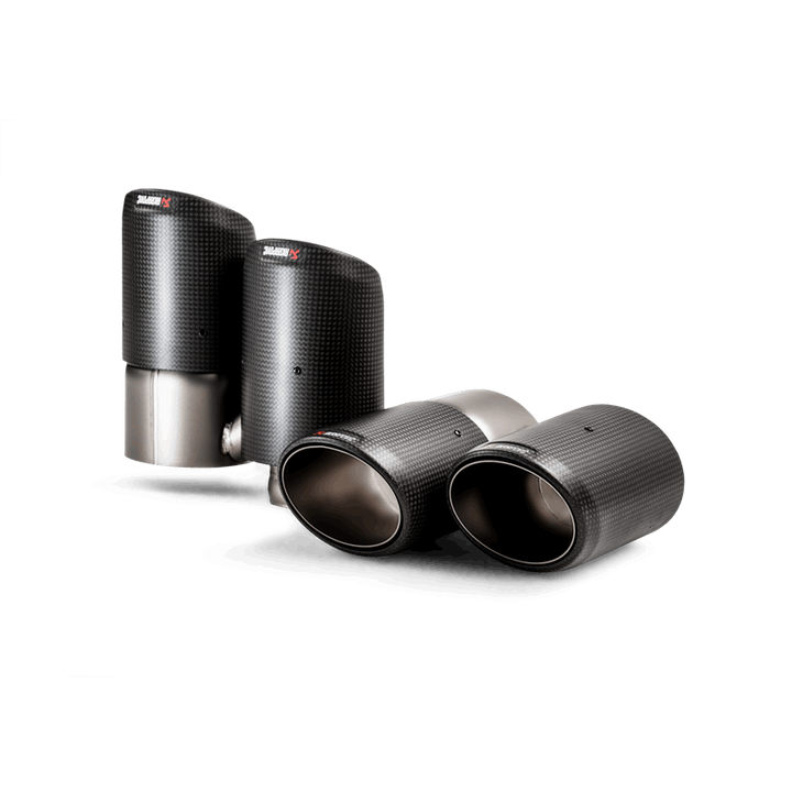 Akrapovic 2018+ Porsche Cayenne V6 (536) Tail Pipe Set (Carbon) - Bull Strap