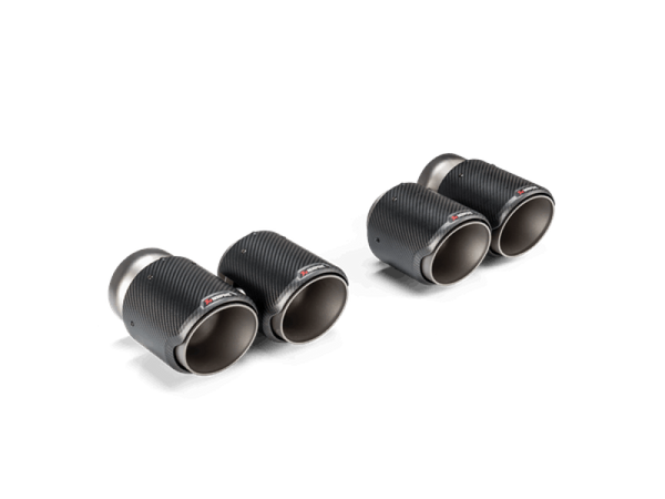 Akrapovic 2021+ BMW G87 M2, G80 M3 & G82 M4 Classic Carbon Design Tail Pipe Set - Bull Strap