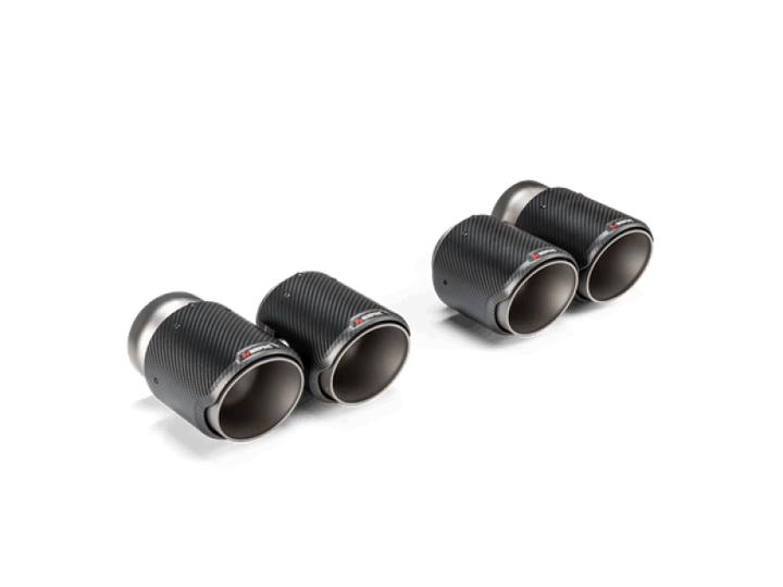 Akrapovic 2021+ BMW G87 M2, G80 M3 & G82 M4 Classic Carbon Design Tail Pipe Set - Bull Strap