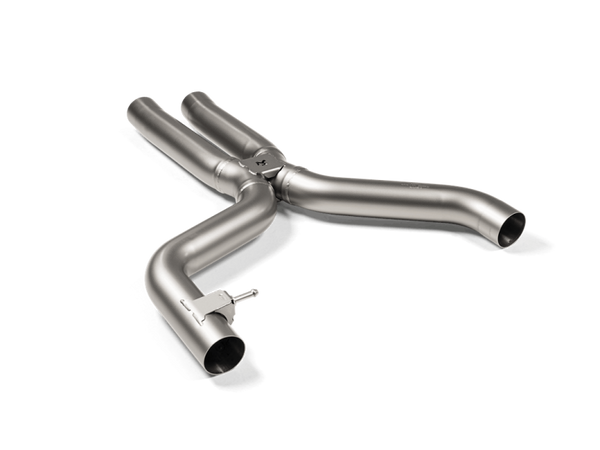 Akrapovic 2021+ BMW G87 M2, G80 M3 & G82 M4 Evolution Short Link pipe w/o Resonator  (Titanium) - Bull Strap