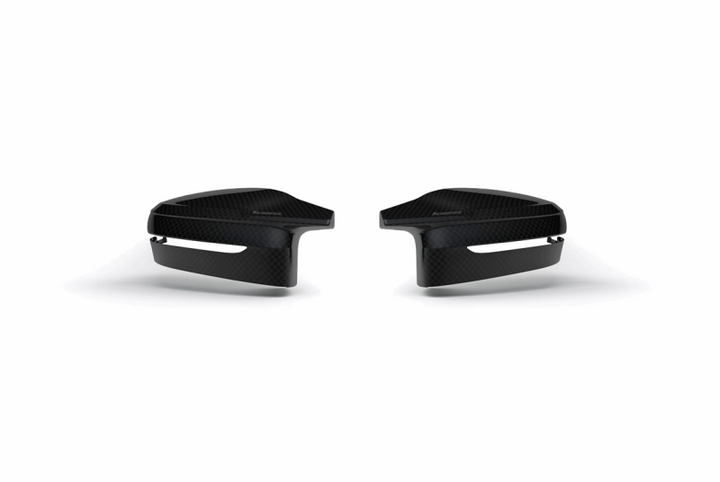 Akrapovic 2021+ BMW (G87) M2, (G80) M3 & (G82) M4 Mirror Cap Set- Gloss Carbon - Bull Strap