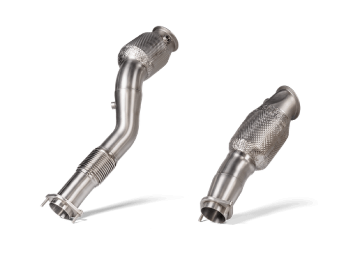 Akrapovic 2021+ BMW M3 (G80)/M4 (G82)/ BMW M2 (G87) DownPipe w/Catalytic Converter (SS) - Bull Strap