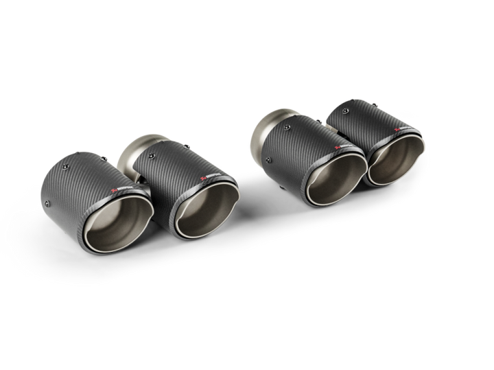 Akrapovic 2024+ BMW M5 (G90,G99) Round Carbon Fiber Tail Pipe Set - Bull Strap