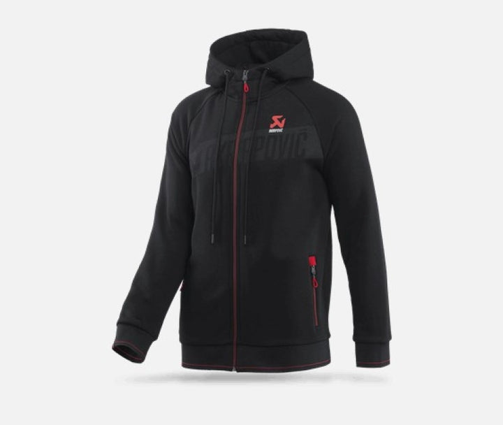 Akrapovic Mens Corpo Zip Hoodie Black - Large - Bull Strap