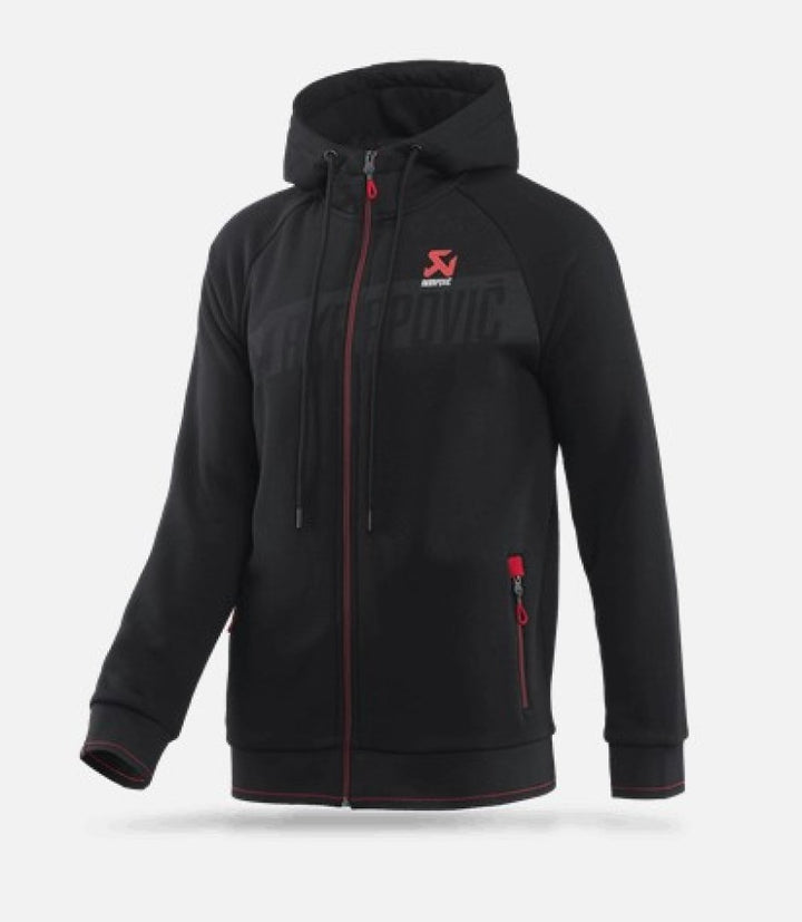 Akrapovic Mens Corpo Zip Hoodie Black - Large - Bull Strap