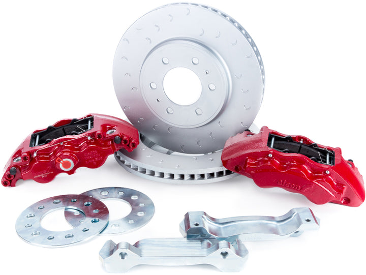 Alcon 09-20 F-150/Raptor Gen1-2 347x36mm Rotors 6-Piston Red Front Brake Kit Requires alcAC011507NAN - Bull Strap