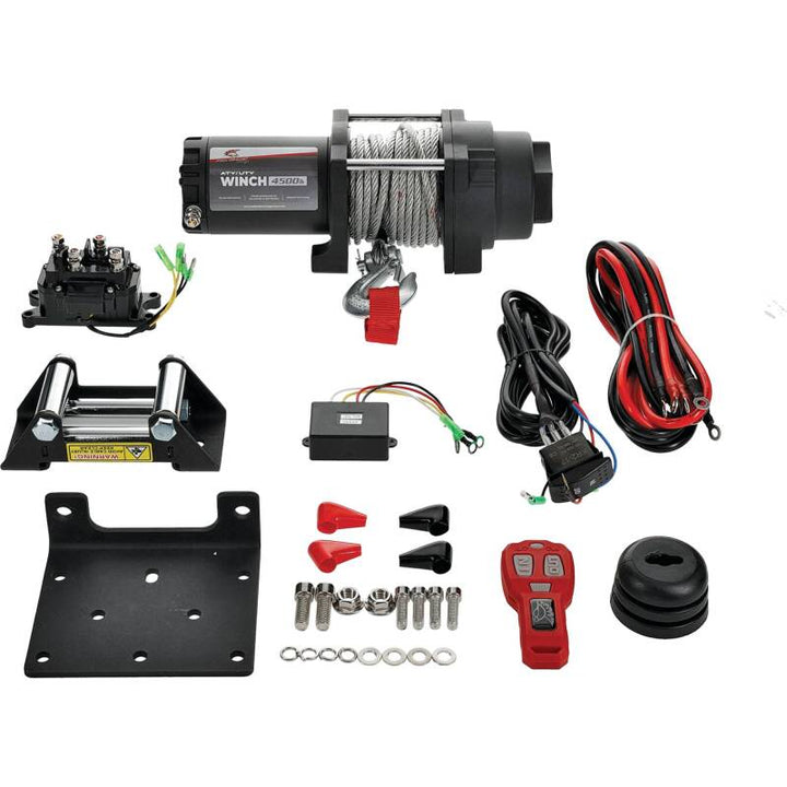 All Balls Racing 4500lb Winch - Cable - Bull Strap